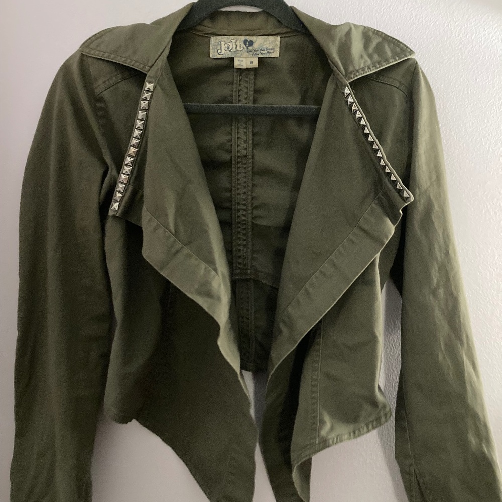 Army Green Studded Jacket